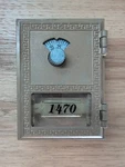 Antique Salsbury Brass Post Office Box Door Hinged Frame Combination Lock. Fixed Price $45.91.