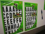 Hy-ko MM-7L Vinyl Self-stick Letters, 2", Black/white Lot Of Packs 77 Each. Fixed Price $9.98.