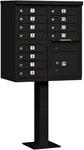 Salsbury Cluster Box Unit 12 Doors And Parcel Locker Black Usps Access Type Ii. Fixed Price $3169.11.