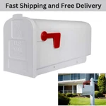 White Mailbox Deluxe Polybox Durable & Best Rust-proof Polymer Post Mounted New. Fixed Price $18.39.