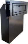 Secure Steel Mail Drop Box - Locking Door Mount For Payments & Keys, Black. Fixed Price $148.99.