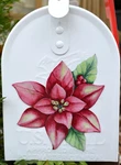 Mailbox Magnet (partial Cover) Christmas Wreath Poinsettia Custom Address. Fixed Price $6.95.