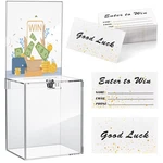 101 Pcs Tall Acrylic Donation Box With Lock And Sign Plate 7 5 8 Inches S.... Fixed Price $63.23.