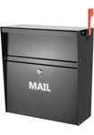 Black Wall Mount Mailbox Architectural Steel Outdoor Lockable Classic Galvanized. Fixed Price $70.00.