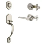 Copper Creek Heritage Front Entrance Door Handle Set Satin Stainless. Fixed Price $36.99.