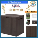 Keter Brown Plastic Garden Storage Box 113L Lockable Water Resistant. Fixed Price $66.06.