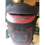 Vintage Rustic Red/green Metal Country Christmas Mailbox North Pole Post 16X11. Fixed Price $31.50.