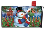 Snowman And Cardinals Winter Mailbox Cover - Briarwood. Fixed Price $15.99.