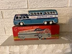 Antique Hs Harusame Tin Friction 11" Greyhound Scenicruiser Box Nm. Fixed Price $149.99.