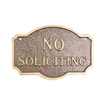 10 In. X 15 Standard Montague No Soliciting Statement Plaque Sign - Hammered. Fixed Price $77.88.