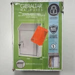 Gibraltar Ashley AWM00SS0 Stainless Steel Wall Mount Mailbox Security Lockable. Fixed Price $45.00.