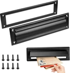 13-INCH Stainless Steel Mail Slot Cover For Front Door, Black Finish. Fixed Price $38.99.