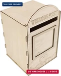 Zerodis Handmade Wooden Wedding Mailbox Post With Lock, Retro Card. Fixed Price $32.42.