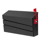 Wall-mount Mailbox, Morden For House, Rust Flag, Black. Fixed Price $77.61.