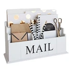 White Wooden Mail Organizer - 3 Tier Desk Country Sorter. Fixed Price $32.99.