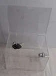 Adir Office Clear Acrylic Donation & Ballot Box With Lock And Keys 4" 5" 6". Fixed Price $11.95.