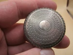 Antique White Metal Snuff Box With Continental Design - No Silver Marks. Fixed Price $76.19.