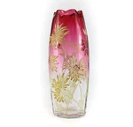C.1920 Mount (mt Joy France Cranberry & Clear Art Glass Vase Unmarked. Fixed Price $632.68.