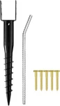 Premium Kdgarden No-dig Ground Anchor Black U-model Screw In Post Stake 27 Long. Fixed Price $29.00.