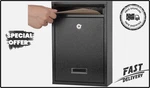 Kyodoled Wall Mount Mailbox With Combination Lock, Outdoor Secure Drop Black. Fixed Price $41.37.
