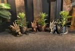 Vintage Style Sleeping Dragon Flower Pot Planter Pencil Cup. Fixed Price $19.99.