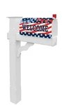 Welcome Patriotic Patterns Standard Mailbox Cover- Custom Decor. Fixed Price $16.99.