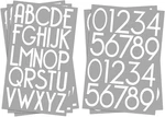 3 Self-adhesive Vinyl Alphabet Letters Numbers Kit, Inch, Pure White. Fixed Price $12.93.