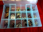 Lot Of Costume Jewelry Craft Box Pierced Earrings Dangle, Post Used Good Cond. Fixed Price $15.00.