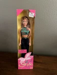 Vintage Rare Green Eyed Barbie Doll Fashion Ave Style 1998 Mattel Nrfb. Fixed Price $19.99.