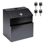 Suggestion Box With Slot And Lock Metal Wall Mounted Ballot Complaint Don.... Fixed Price $28.39.