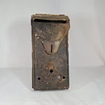 Vintage Wall Mount Black Metal Mail Box Letter Slot Fulton Primitive Rusty. Fixed Price $27.99.