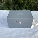 Vintage Buddy Products Locking Suggestion Donation Cash Box W/ Key Usa Made. Fixed Price $25.00.