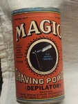 Full Magic Shaving Powder Depilatory Savannah Ga Paper Label Razor Tin. Fixed Price $79.99.