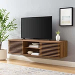 Modway Render 60" Wall-mount Media Console Tv Stand In Walnut. Fixed Price $227.25.