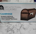 Architectural Mailboxes - Post Mount Bronze Metal Standard New. Fixed Price $50.00.