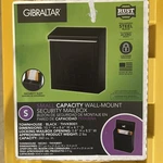 Nib Gibraltar THVKB001 Black Townhouse Wall Mount Locking Mailbox. Fixed Price $19.99.