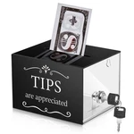 Vesici Tip Jars For Money 6 X 4 5 Acrylic Inches, Black. Fixed Price $27.46.