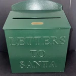 Hearth & Hand Magnolia Letters To Santa Metal Mailbox Green Christmas Decor. Fixed Price $28.00.