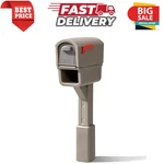 STEP2 Mailmaster Express Plus Mailbox Large Capacity Post Mount Mocha Finish. Fixed Price $56.89.