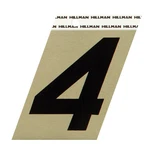 Hillman 3 In. Black & Gold Aluminum Angle Cut Sticker Number 4. Fixed Price $6.95.