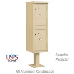 Salsbury Outdoor Parcel Locker With 2 Compartments- Sandstone Usps Access Type. Fixed Price $2843.38.