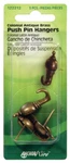 Hillman Anchorwire 10 Lb Steel Push Pin Hangers Picture Hook 3PK Brass 122212. Fixed Price $8.69.