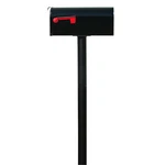 Qualarc, Hanford, Single Post, Base, With E1 Economy Rural Mailbox Black. Fixed Price $355.00.