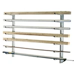 Wall Mount Storage Rack Galvanized Steel Long Tools Lumber Pipe Holder Organizer. Fixed Price $101.05.