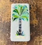 Vintage Mosaic Palm Tree Tile Brick Art Beach House Garden Stone Door Stop. Fixed Price $27.20.