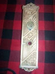 12 1/4" Huge!! Antique/vintage Victorian Entrance Door Backplate Brass 9534. Fixed Price $75.00.