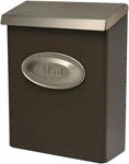 Wall Mount Mailbox Bronze Galvanized Steel Outdoor Medium Decorative. Fixed Price $42.74.