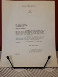 1921 Letter State Senator W Mcclintock Re Fort Meigs Memorial Pittsburgh Pa. Fixed Price $46.69.
