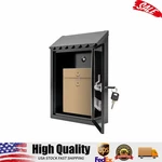 Wall Mount Rectangular Locking W/ 2 Keys Black Residential. Fixed Price $28.20.