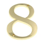 Hillman Distinctions Polished Brass 4 Inch Metal House Address Number 8. Fixed Price $7.75.